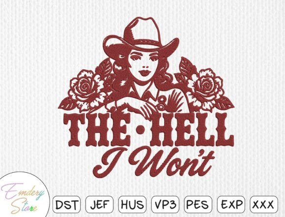 Cowgirl with Roses: A Bold and Sassy Design