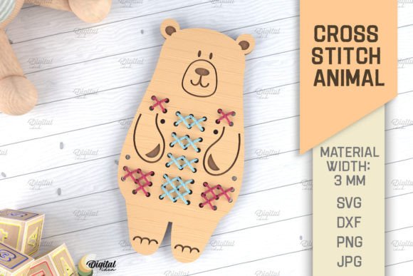 Cross Stitch Animals Laser Cut: Bear SVG Review
