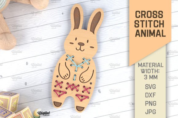 Cross Stitch Animals LaserCut Bunny SVG Review