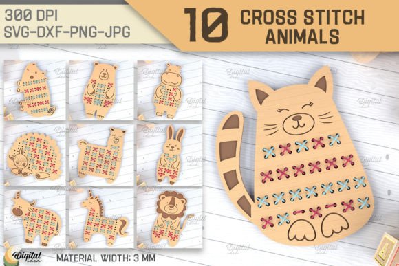 Cross Stitch Animals LaserCut SVG Bundle Review
