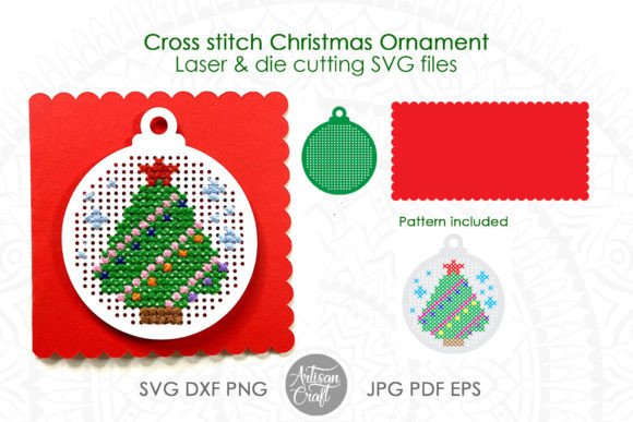 Cross Stitch Christmas Ornament SVG Review