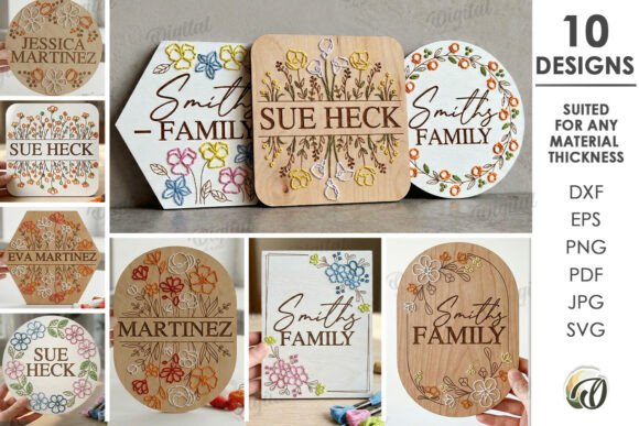 Floral Embroidery Blanks for Handmade Gifts