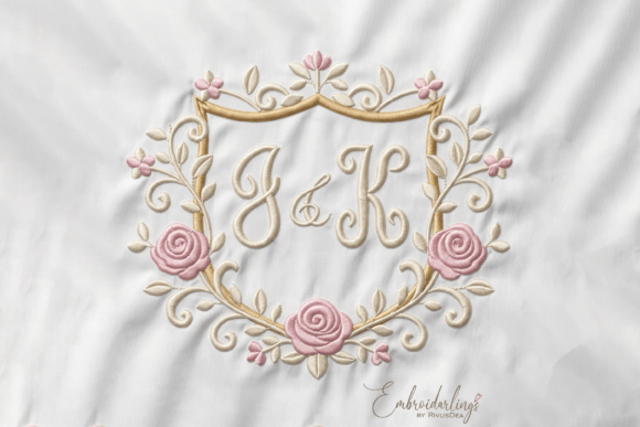 Floral Monogram Frame for Charming Apparel