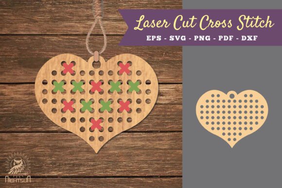 Heart Cut Cross Stitch SVG: A Charming Embroidery Design