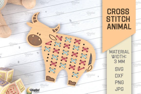 Review: Cross Stitch Animals LaserCut. Cow SVG