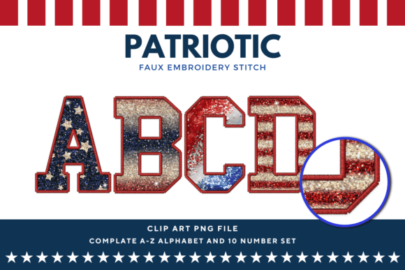 Reviewing Varsity Patriotic Faux Embroidery Stitch