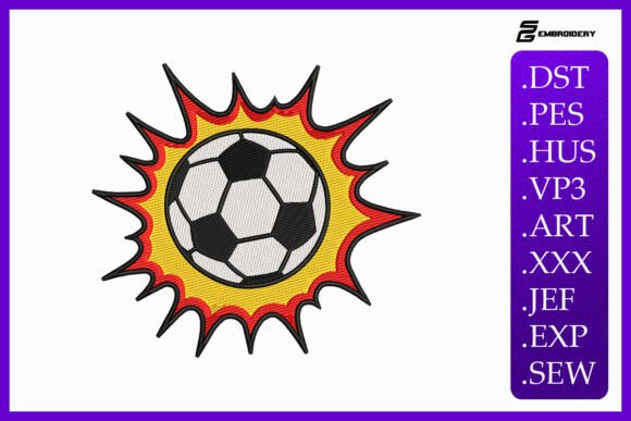 Soccer Ball Explosion: Bold Embroidery for Sales
