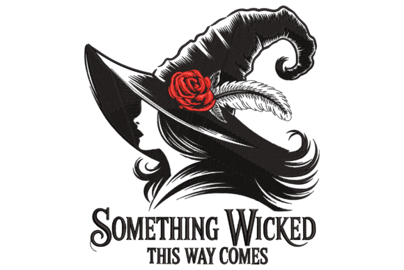 Wicked Quote: A Spooky Yet Charming Embroidery Design