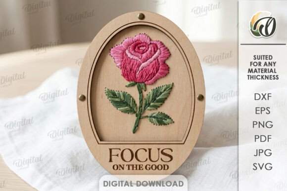 Wooden Embroidery Template for Handmade Gifts